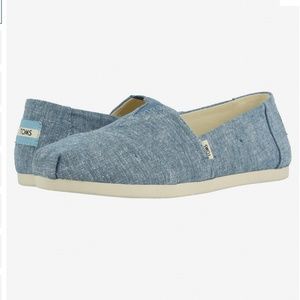 TOMS Classic Alpargata Flats Chambray Denim